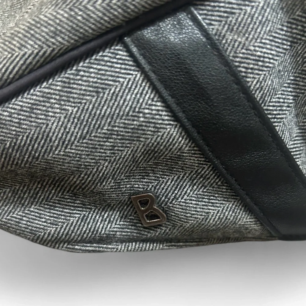 BOGNER Flap Cap Gray Herringbone Ear Flaps Classic News Boy Peaky Blinders Hat